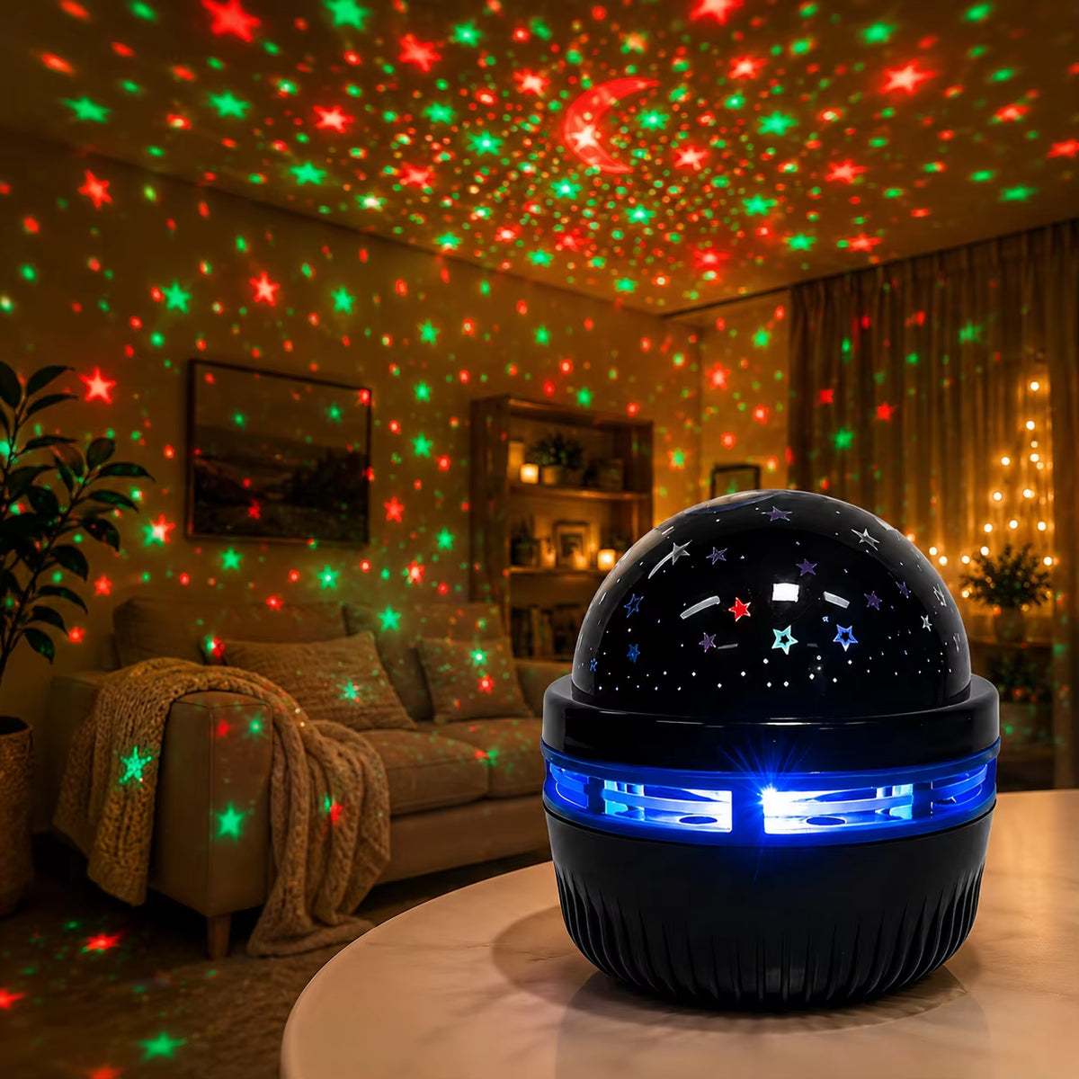 Star Projector Lamp RGB Galaxy Light LED Night Light USB Moon Star Sky Projector Bedroom Home Party Decoration Ambient Lamp