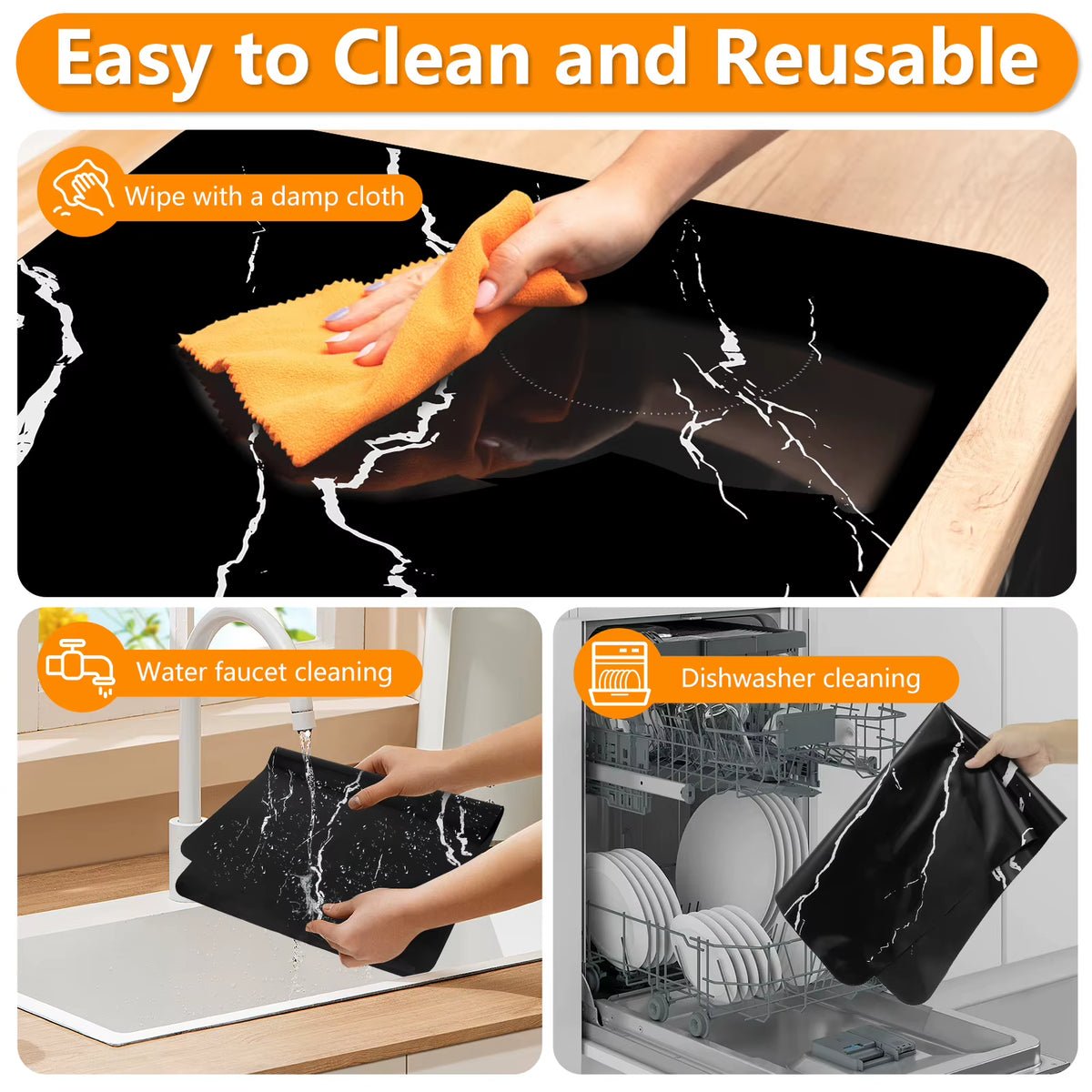 Induction Cooktop Mat Silicone Induction Cooker Covers Heat-Resistant Induction Cooktop Protector Mat 30.8×20.5Inch Non-Slip