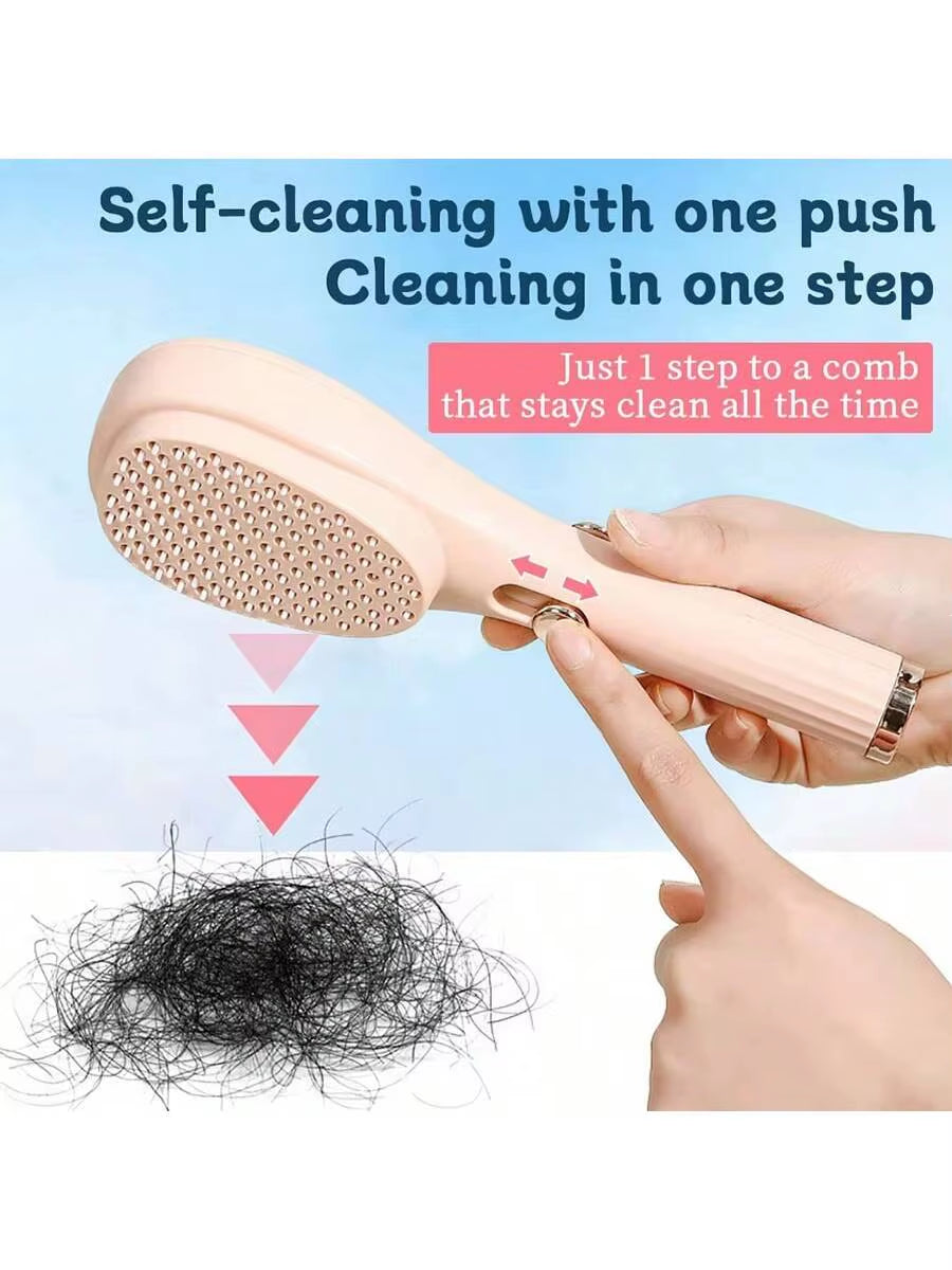 1Pcs Magic Retractable Hair Comb-Anti-Static Scalp Massaging & Detangling Brush for All Hair Types Holiday Gift Box Beauty Tool