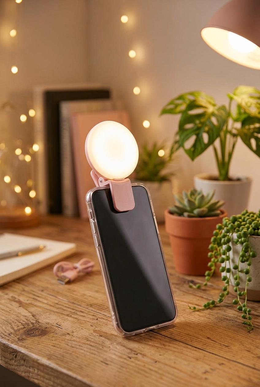 Aro de Luz LED para Selfies con Pinza