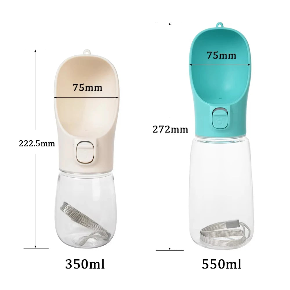 350Ml 550Ml Portable Water Bottle for Dog Cat Drinking Cup with Lanyard Leakproof Puppy Kitten Water Feeder Outdoor Pet Supplies