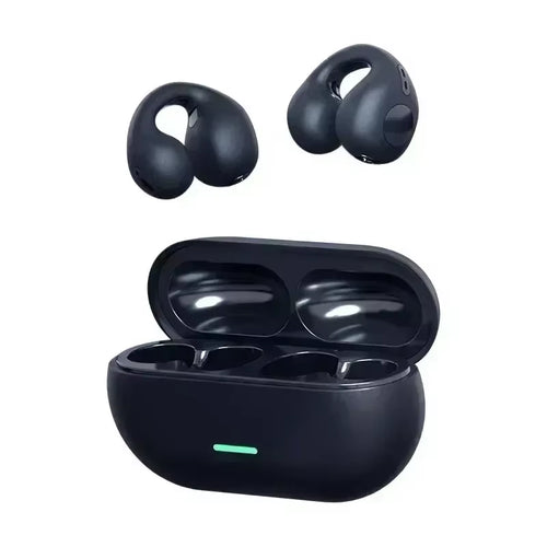 Fone Bluetooth Headset 5.3 Wireless Air Conduction Headphones Clip Ear Music Noise Canceling HD Call Sports Gaming Earphone