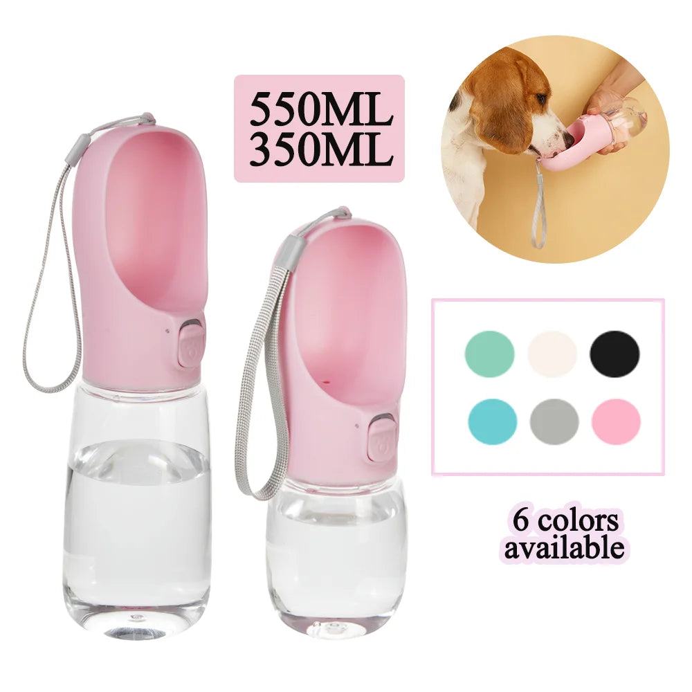 350Ml 550Ml Portable Water Bottle for Dog Cat Drinking Cup with Lanyard Leakproof Puppy Kitten Water Feeder Outdoor Pet Supplies