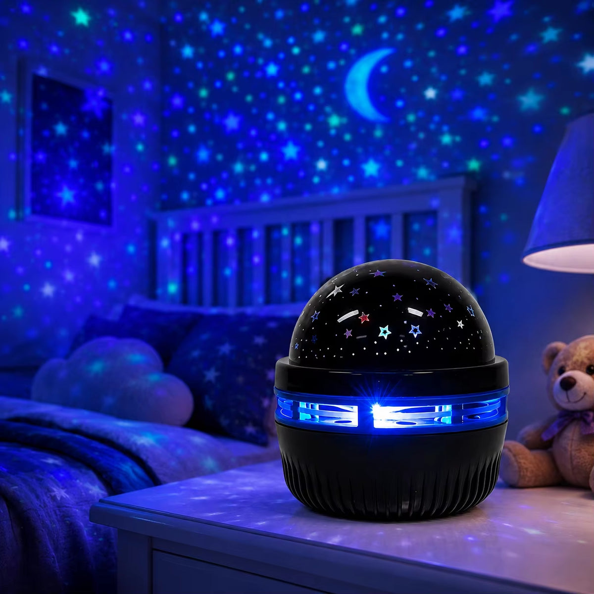 Star Projector Lamp RGB Galaxy Light LED Night Light USB Moon Star Sky Projector Bedroom Home Party Decoration Ambient Lamp