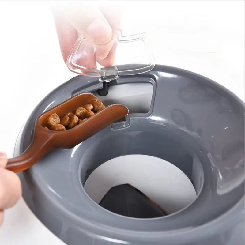 @2 in 1 Dog Pet Interactive Toy Tennis Ball Launcher Automatic Throwing Training Reward Machine Fun Feeding Machine Pet Supplies