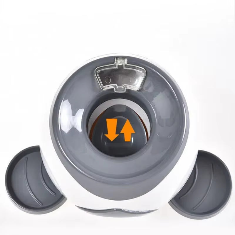 @2 in 1 Dog Pet Interactive Toy Tennis Ball Launcher Automatic Throwing Training Reward Machine Fun Feeding Machine Pet Supplies