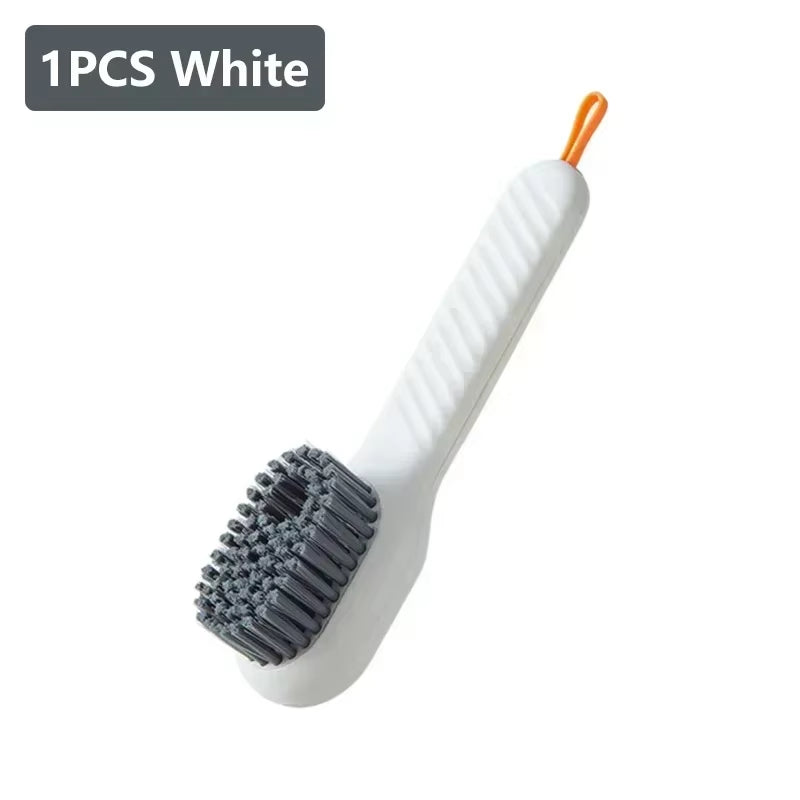 Multifunctional Liquid Adding Shoe Brush Press Type Liquid Dispensing Cleaning Brush Soft Bristle Household Sneaker Washing Tool