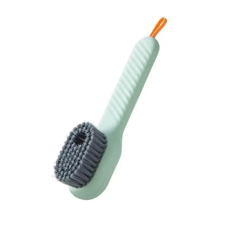 Multifunctional Liquid Adding Shoe Brush Press Type Liquid Dispensing Cleaning Brush Soft Bristle Household Sneaker Washing Tool