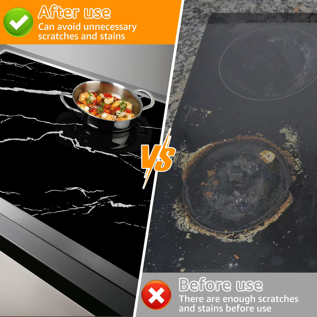 Induction Cooktop Mat Silicone Induction Cooker Covers Heat-Resistant Induction Cooktop Protector Mat 30.8×20.5Inch Non-Slip