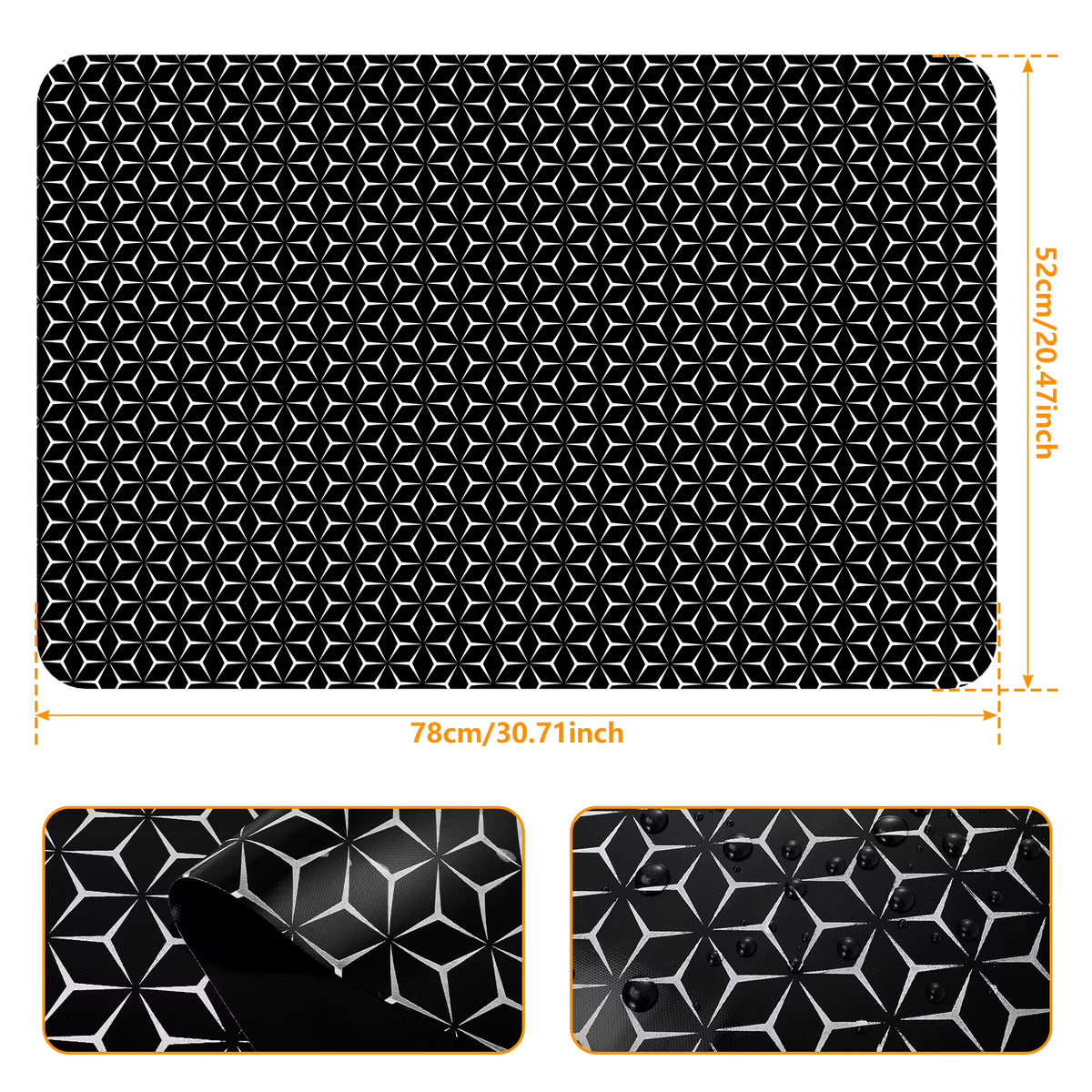 Induction Cooktop Mat Silicone Induction Cooker Covers Heat-Resistant Induction Cooktop Protector Mat 30.8×20.5Inch Non-Slip