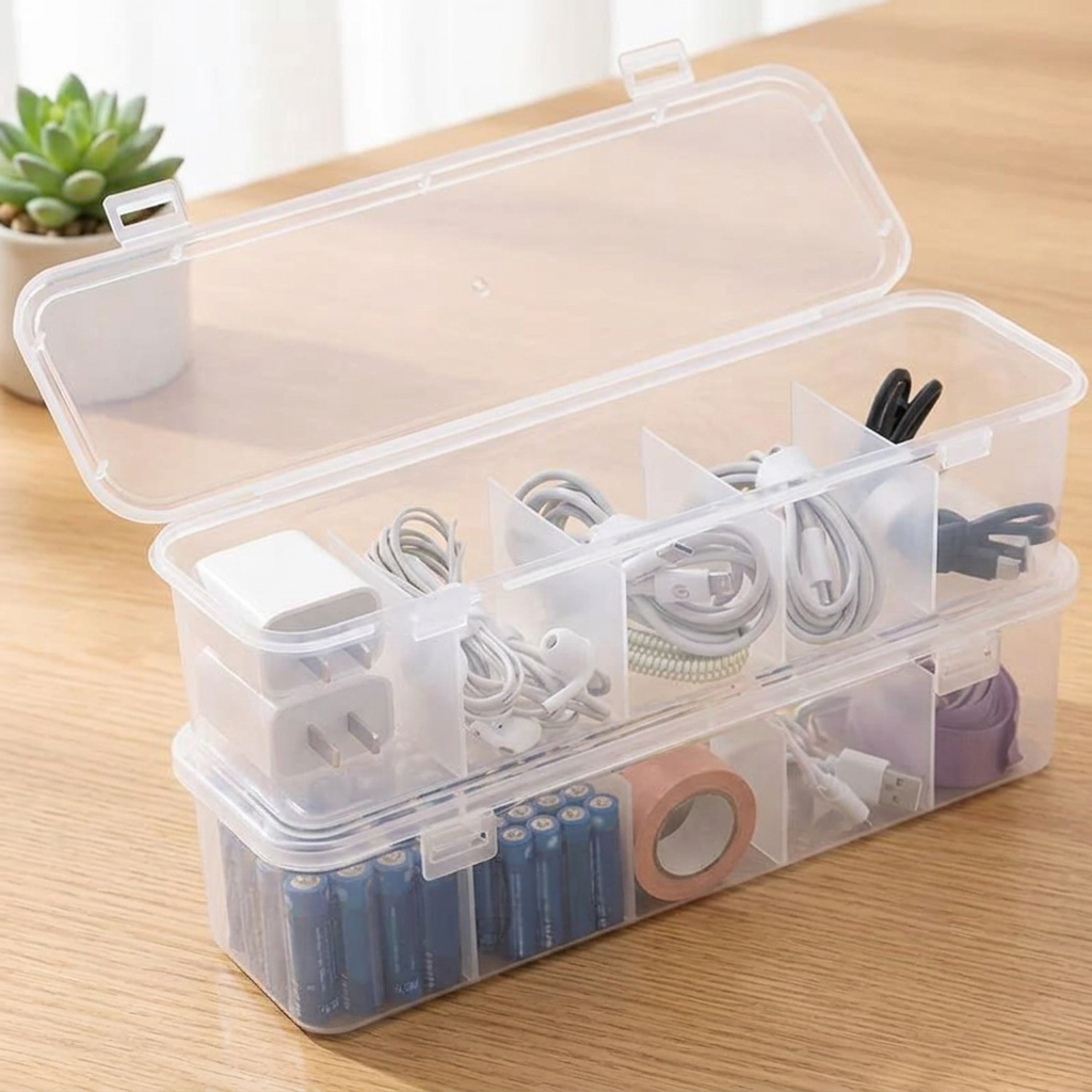 Caja Organizadora Transparente con Tapa