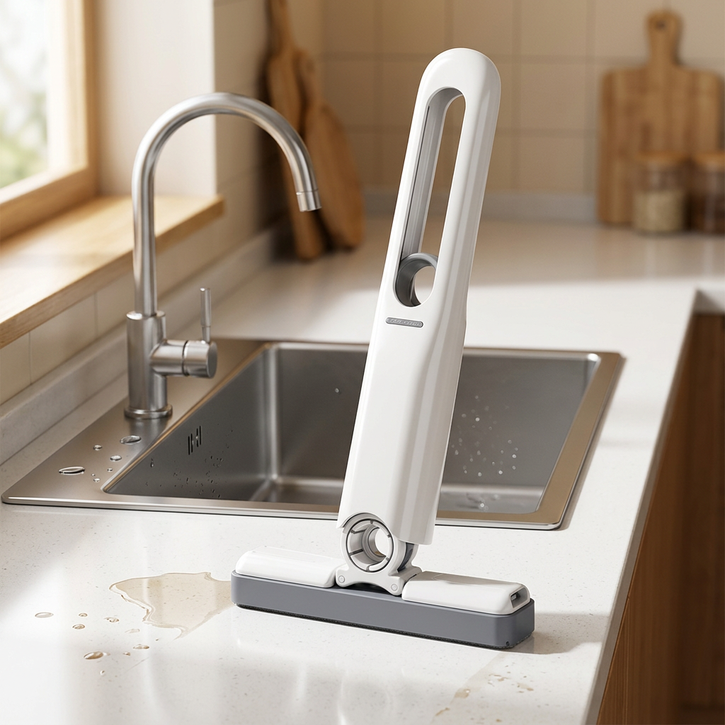 Mini Mopa Plegable con Escurrido Automático