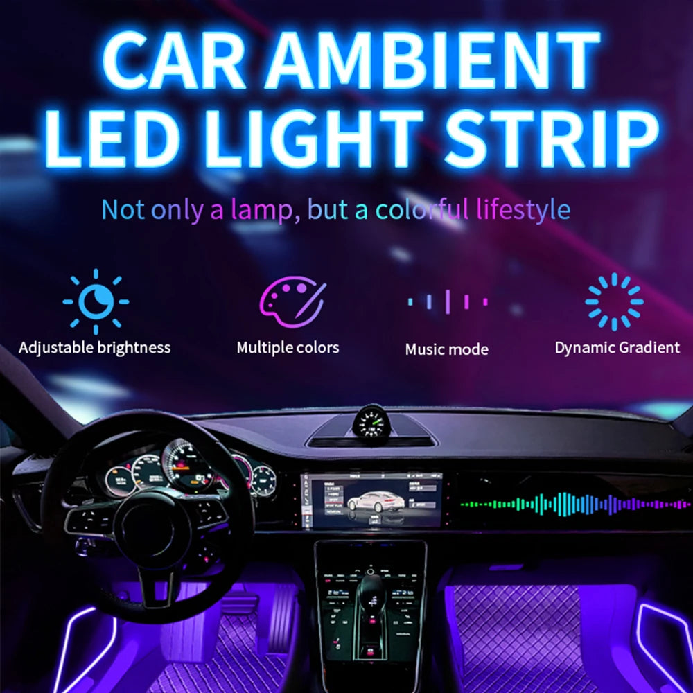 Luces LED de Ambiente para el Interior del Coche