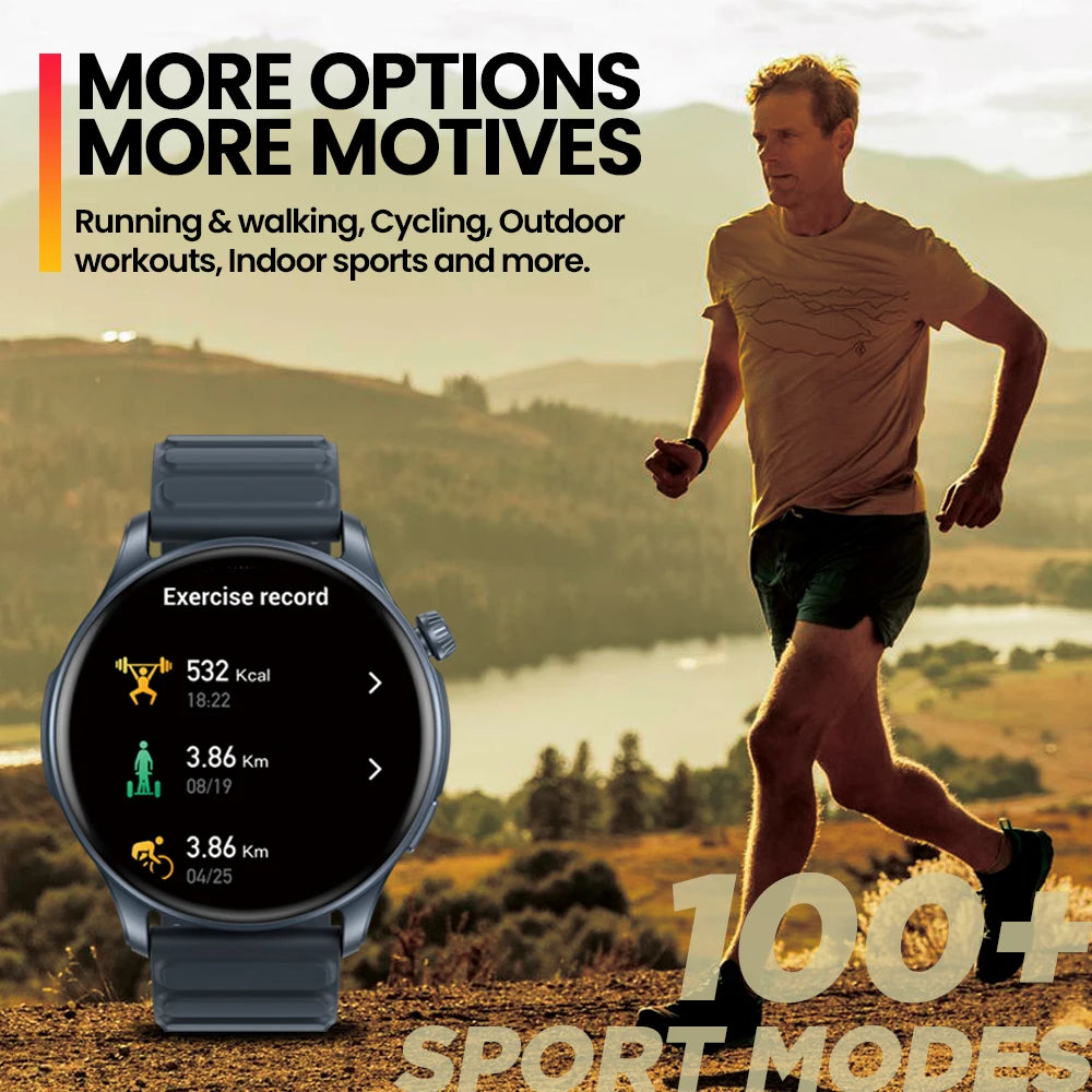 New  Btalk 3 PRO Smart Watch, 1.43" AMOLED Display, Bluetooth Call, Health & Fitness Tracker, IP68 Waterproof Smartwatch