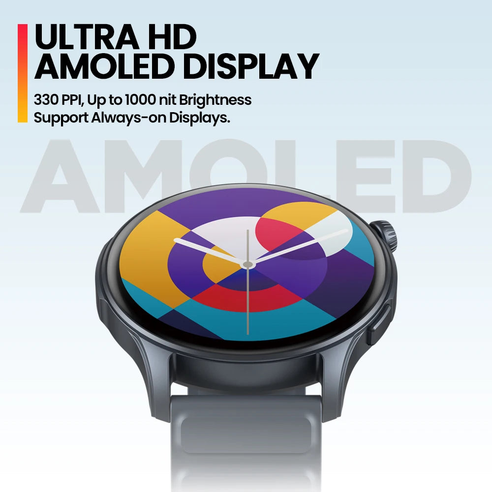 New  Btalk 3 PRO Smart Watch, 1.43" AMOLED Display, Bluetooth Call, Health & Fitness Tracker, IP68 Waterproof Smartwatch