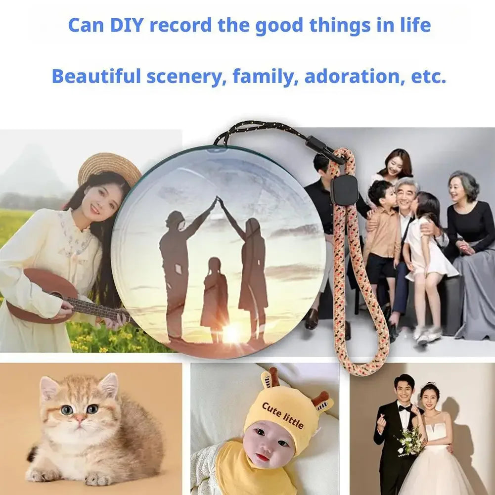 3D Video Crystal Ball DIY Memory Art Glass Ball Lamp Spherical Pixel Display 2.7Inchs Screen 4GB Videos Player for Gift