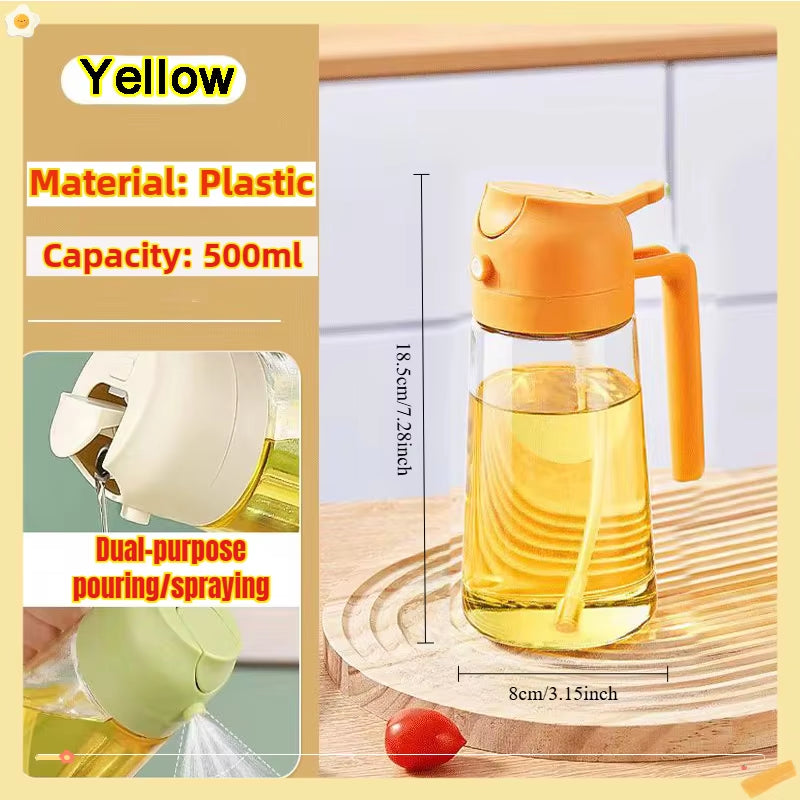 200/300/500Ml Oil Spray Bottle BBQ Cooking Olive Oil Sprayer Plastic Baking Oil Spray Empty Bottle Vinegar Bottle or Oil Brush
