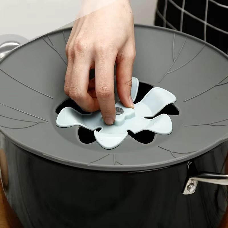 Multifunctional Silicone Lid Spill Stopper anti Overflow Pot Cover Kitchen Gadgers Cooking Pot Lids Utensil