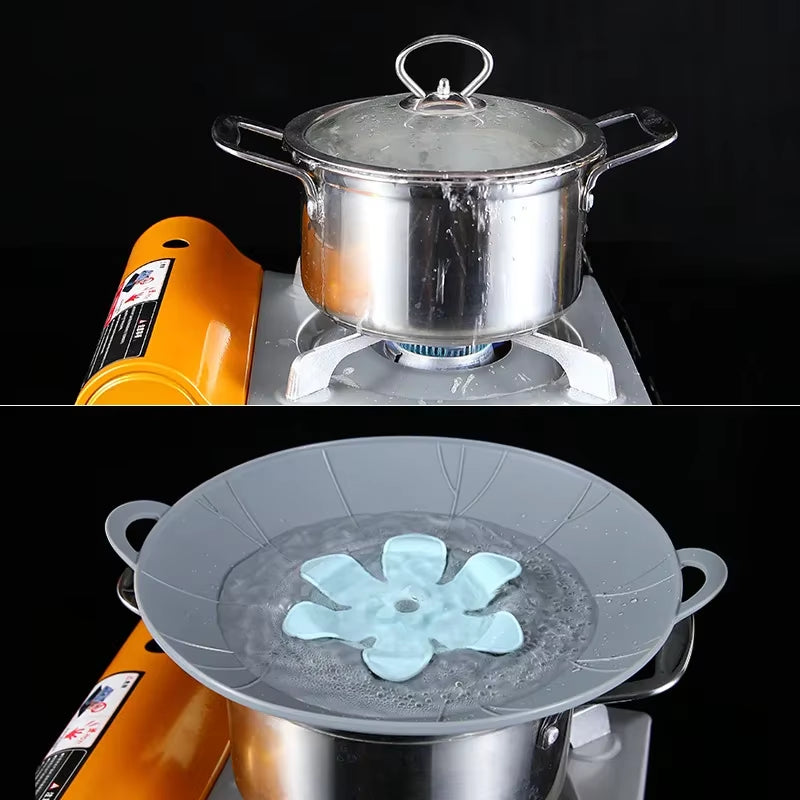 Multifunctional Silicone Lid Spill Stopper anti Overflow Pot Cover Kitchen Gadgers Cooking Pot Lids Utensil