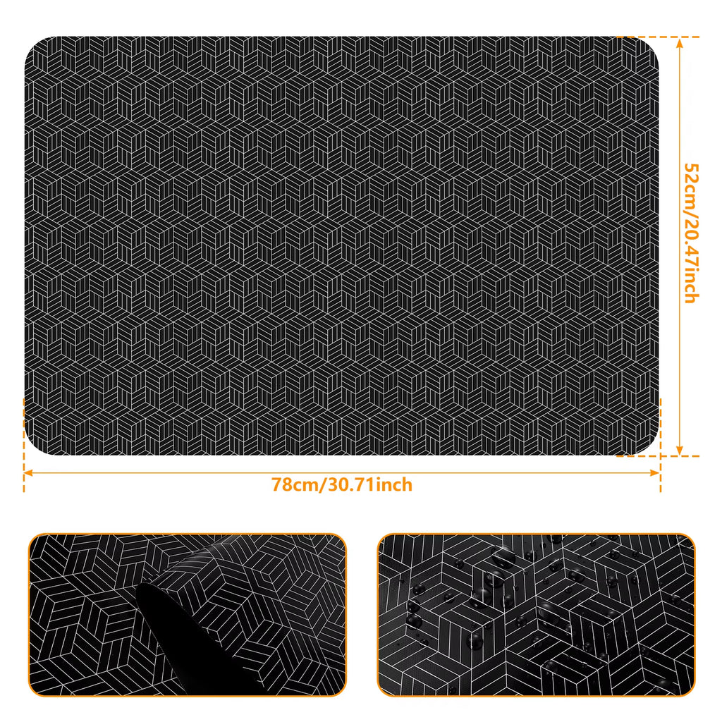 Induction Cooktop Mat Silicone Induction Cooker Covers Heat-Resistant Induction Cooktop Protector Mat 30.8×20.5Inch Non-Slip