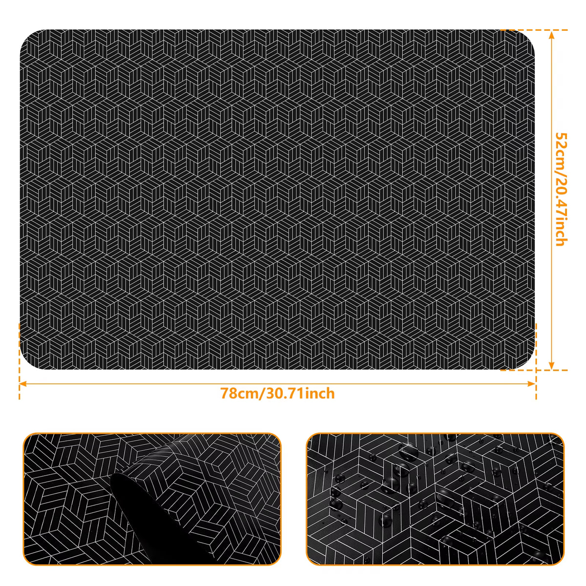 Induction Cooktop Mat Silicone Induction Cooker Covers Heat-Resistant Induction Cooktop Protector Mat 30.8×20.5Inch Non-Slip