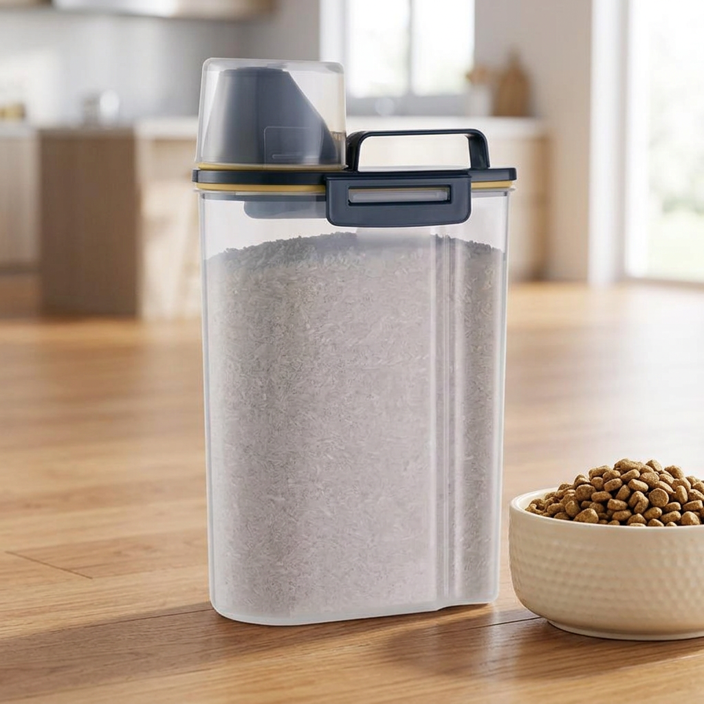 Contenedor Hermético para Pienso con Vaso Medidor