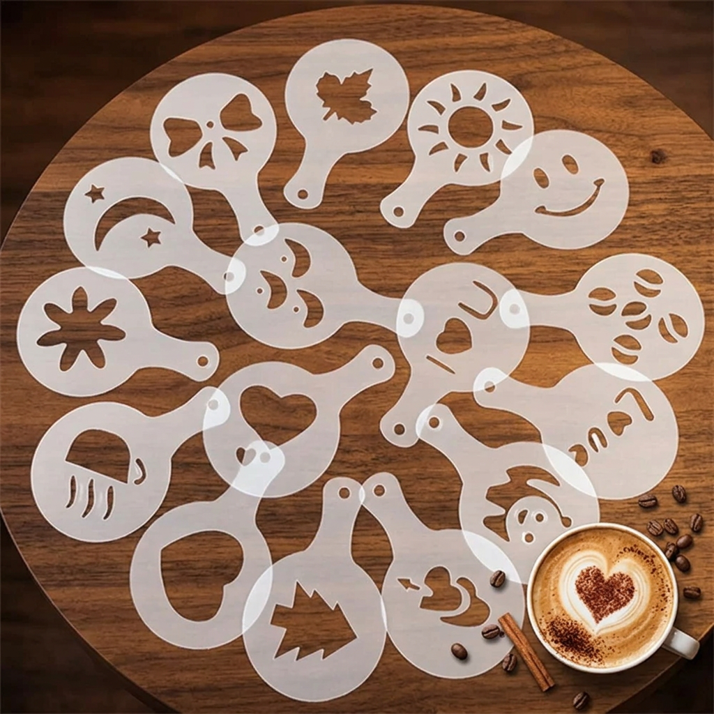 Plantillas para Decorar Café – Set de 16
